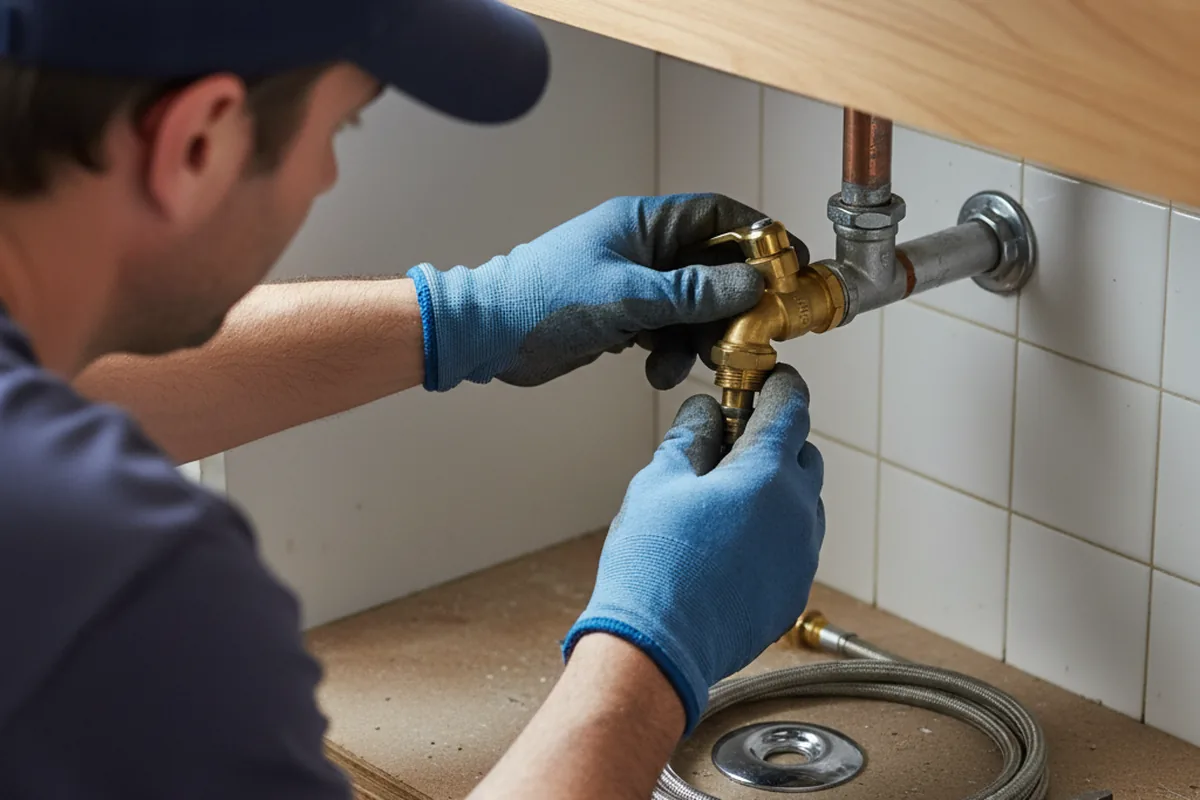Shutoff valve and fitting work during Faucet and Fixture Repair in Ellettsville